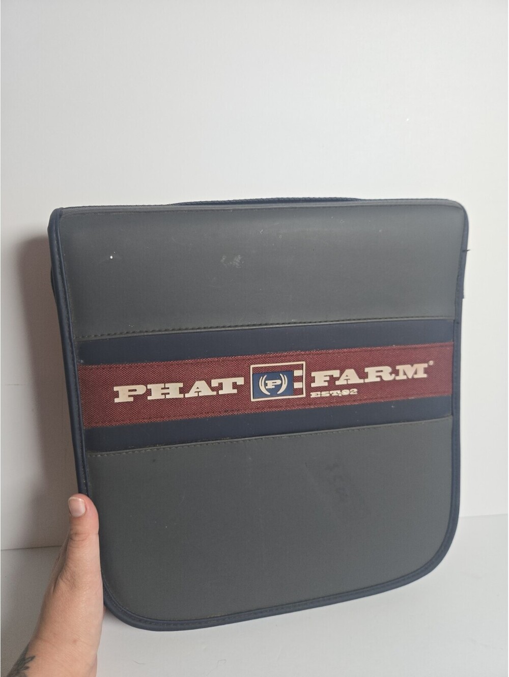 Y2K 2000s Vintage Phat Farm 18 Page CD Disk Case Hard Plastic Top Vtg Grunge 90s